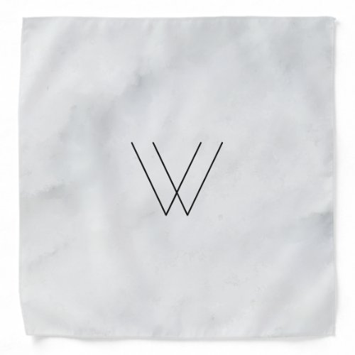 Monogram White Marble Bandana