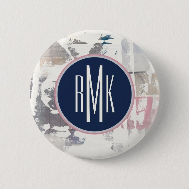 Monogram | White Out Crop Button (Front)