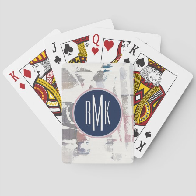 Monogram | White Out Crop Poker Cards (Back)