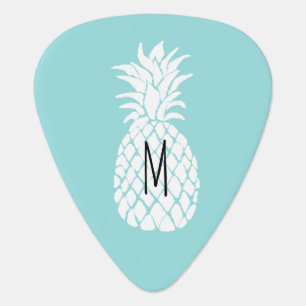 monogram white pineapple guitar pick