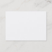 Monogram White Red Stripe Chubby Business Card (Back)