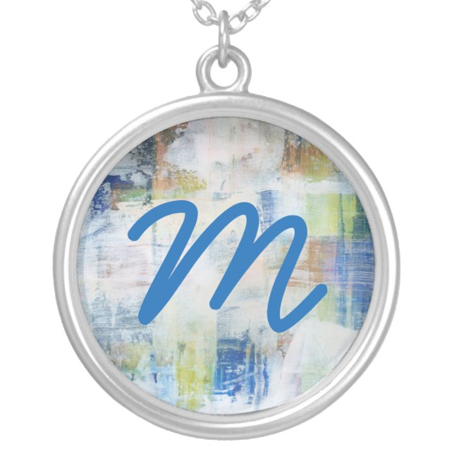 Monogram | White Wash III Silver Plated Necklace (Front)