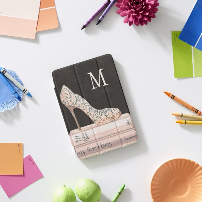 Monogram | Wild Apple | Elegant High Heel Fashion iPad Mini Cover (In Situ)