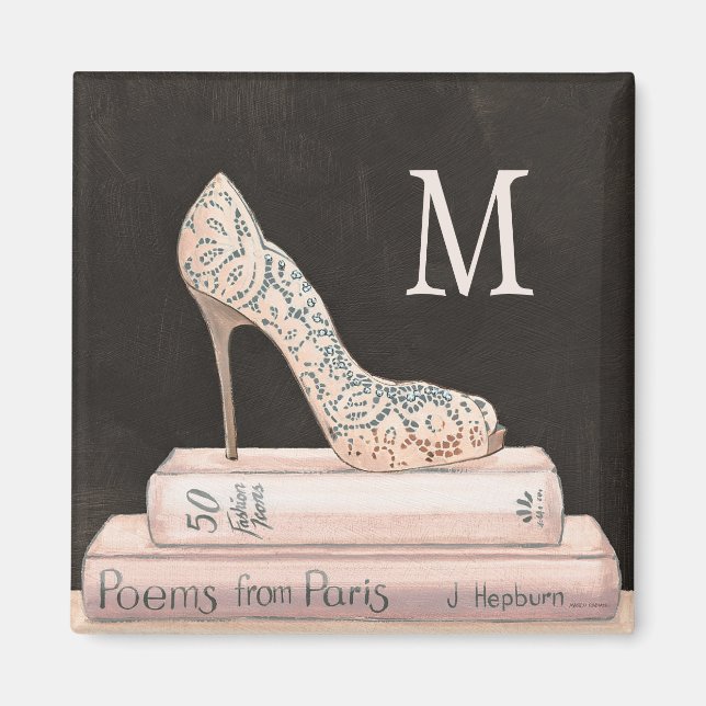 Monogram | Wild Apple | Elegant High Heel Fashion Magnet (Front)