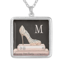 Monogram | Wild Apple | Elegant High Heel Fashion Silver Plated Necklace