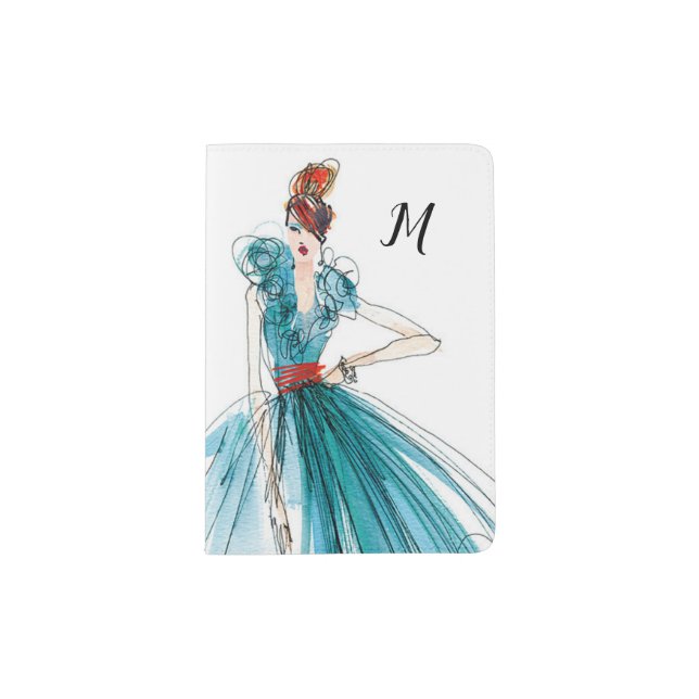 Monogram | Wild Apple | Haute Couture Fashion Passport Holder (Front)