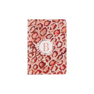 Monogram WILD CAT Leopard Skin Animal Print Passport Holder