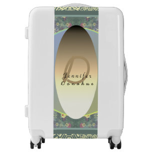 Monogram Wildflower Drk Teal Luggage