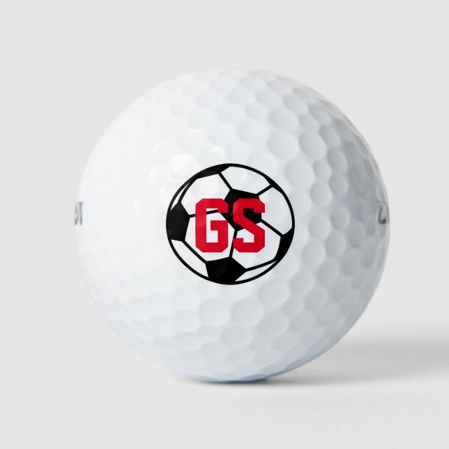 Monogram Wilson golf balls with soccer ball logo (Front)