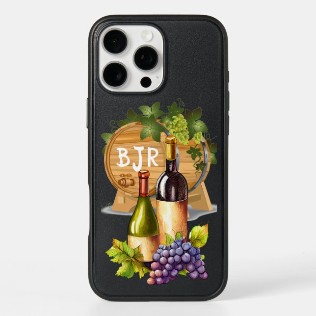 Monogram Wine Barrel Otterbox iPhone Case (Back)