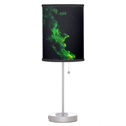 Monogram Witch Head Nebula deep space image Table Lamp