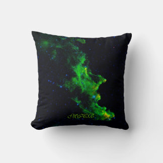 Monogram, Witch Head Nebula deep space image Throw Pillow