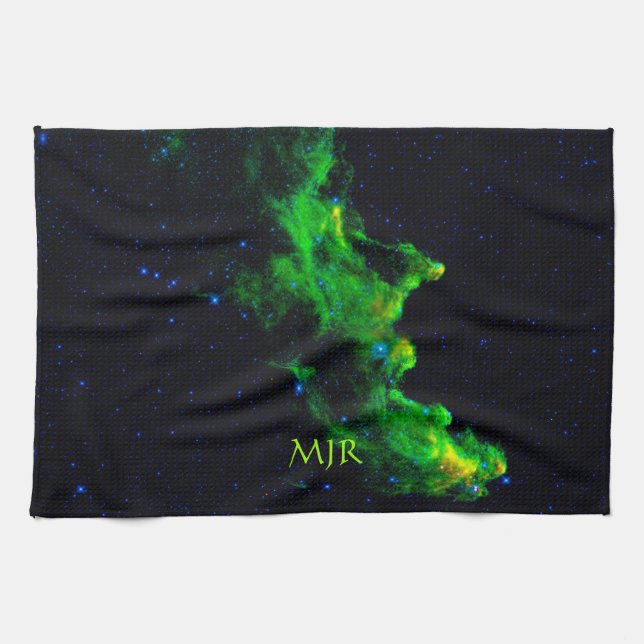 Monogram, Witch Head Nebula deep space image Towel (Horizontal)