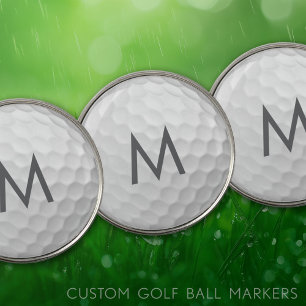 Monogram with a Golf Ball Dimple Background Marker