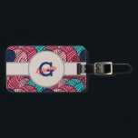 Monogram with Balls of Knitting Yarn - Travel Luggage Tag<br><div class="desc">This monogrammed luggage tag has lots of colorful balls of yarn which will appeal to yarn lovers, knitters and many other crafters. The template is set up for you to add your monogram with your initial, your name or both. The design has a color palette of blue, pink, red and...</div>