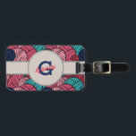Monogram with Balls of Knitting Yarn - Travel Luggage Tag<br><div class="desc">This monogrammed luggage tag has lots of colorful balls of yarn which will appeal to yarn lovers, knitters and many other crafters. The template is set up for you to add your monogram with your initial, your name or both. The design has a color palette of blue, pink, red and...</div>