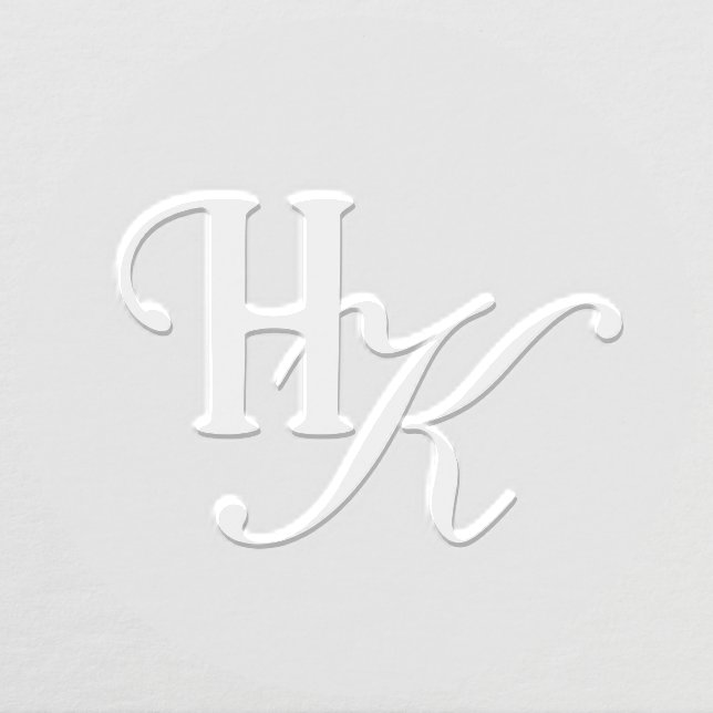 Monogram with Decorative Contrasting Fonts Embosser (Design)