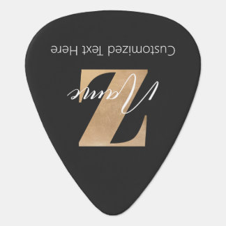 Monogram with Initial Z & Custom Name Personalized Guitar Pick