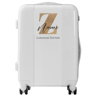Monogram with Initial Z & Custom Name Personalized Luggage