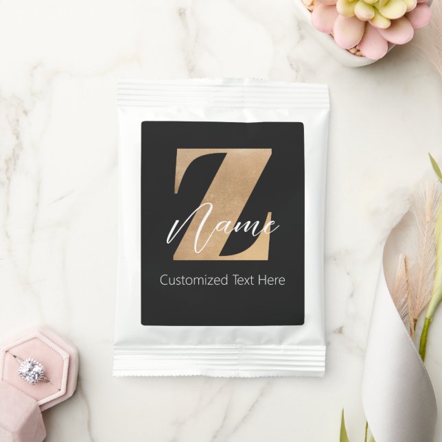 Monogram with Initial Z & Custom Name Personalized Margarita Drink Mix (Wedding)