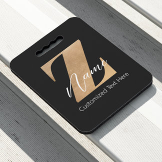Monogram with Initial Z & Custom Name Personalized Seat Cushion