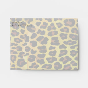 Monogram with Leopard Brown and Yellow Envelope