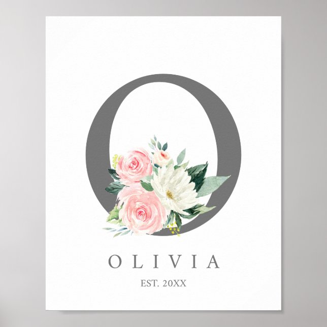 Monogram with letter O, Initial prints (Front)