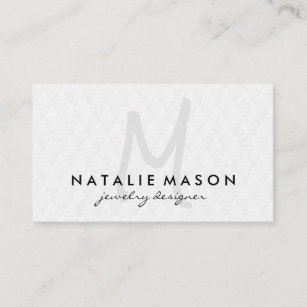 Monogram with Lux Diamond Pattern Business Card
