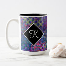 Monogram with Multicolored Abstract Digital Art