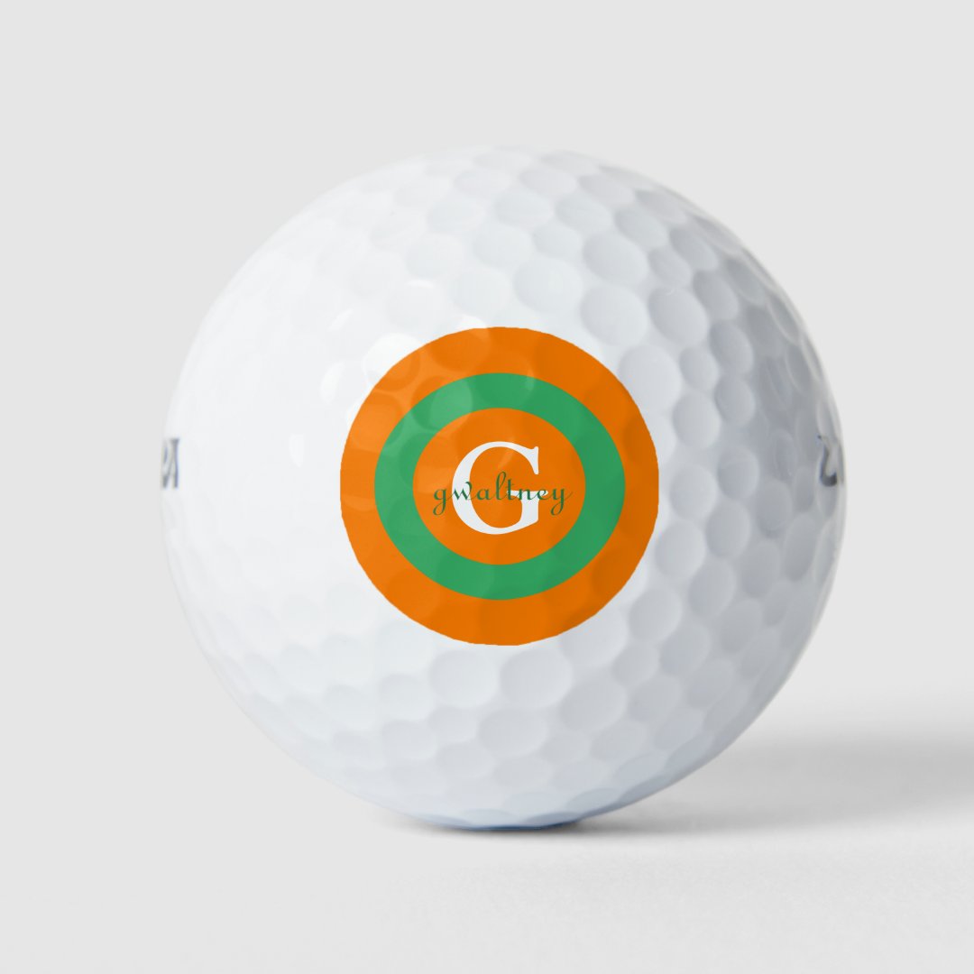 Monogram with Name Personalized Golf Balls Zazzle