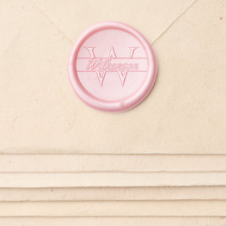 Monogram with Name Wax Seal Sticker