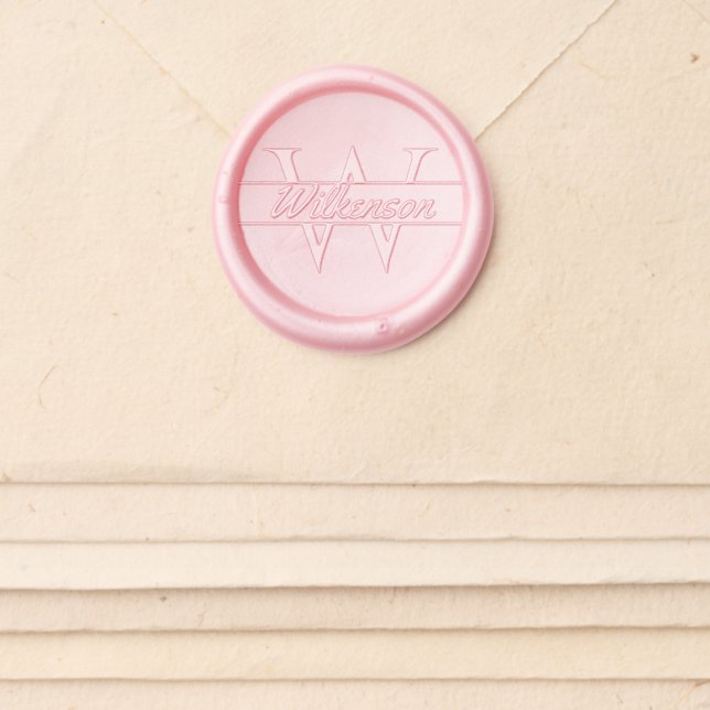 Monogram with Name Wax Seal Sticker (Front)