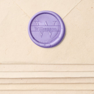 Monogram with Name Wax Seal Sticker