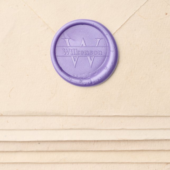 Monogram with Name Wax Seal Wax Seal Sticker (Front)