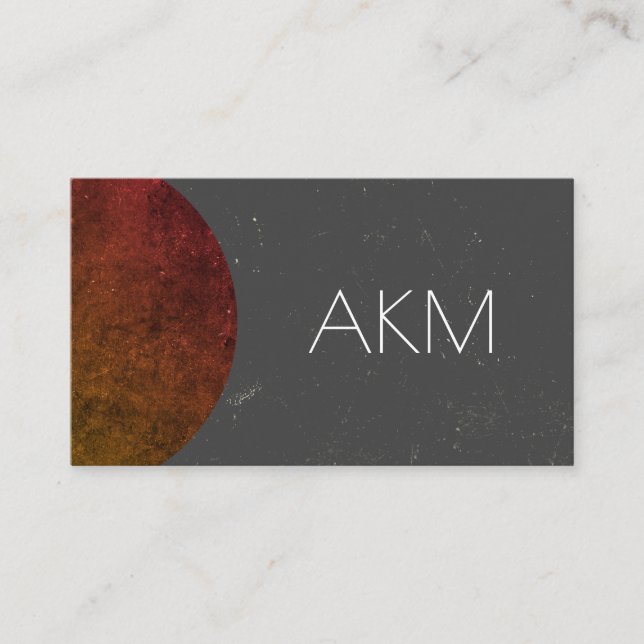 Monogram with Texturized Color Ways Business Card (Front)