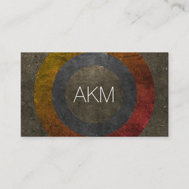 Monogram with Texturized Color Ways Business Card (Front)