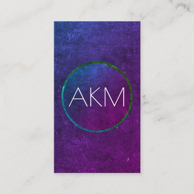 Monogram with Texturized Color Ways Business Card (Front)