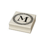 Monogram With Thick Ornate Decorative Border Rubber Stamp at Zazzle