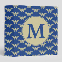 Monogram Wonder Woman Logo Pattern 3 Ring Binder