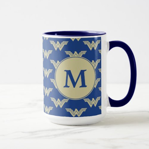Monogram Wonder Woman Logo Pattern Mug