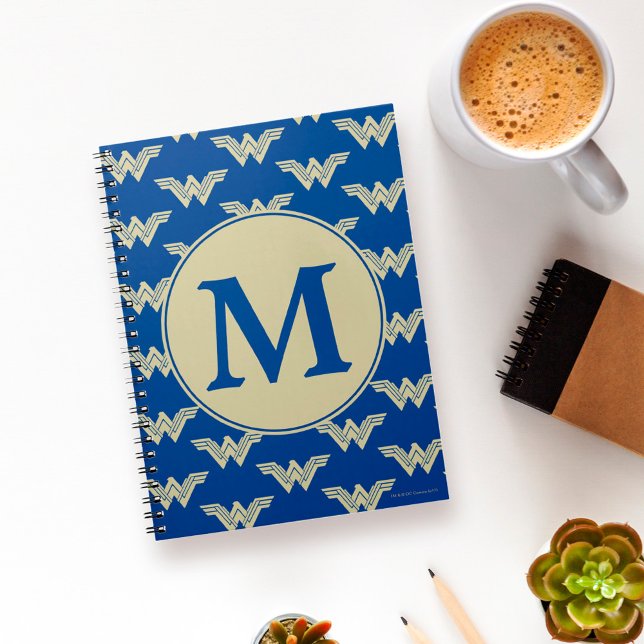 Monogram Wonder Woman Logo Pattern Notebook (Creator Uploaded)