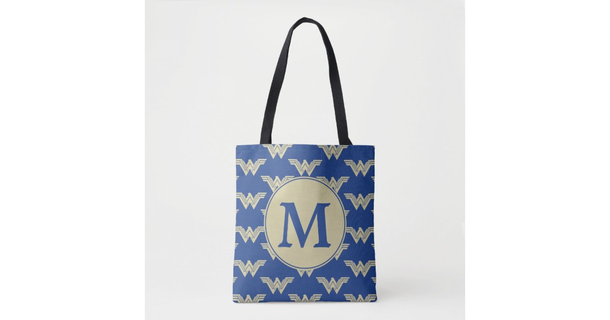 Monogram Wonder Woman Logo Pattern Tote Bag | Zazzle