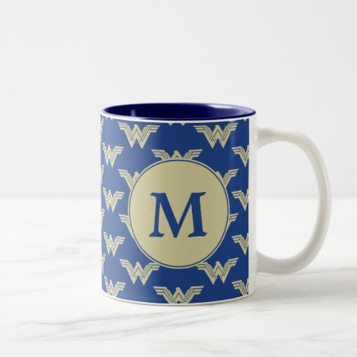 Monogram Wonder Woman Logo Pattern Two_Tone Coffee Mug