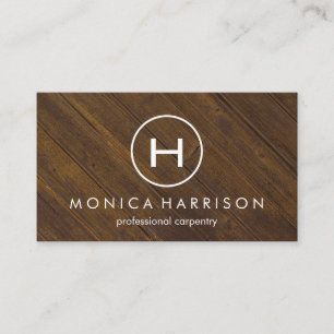 Monogram Wood Carpentry Business Card