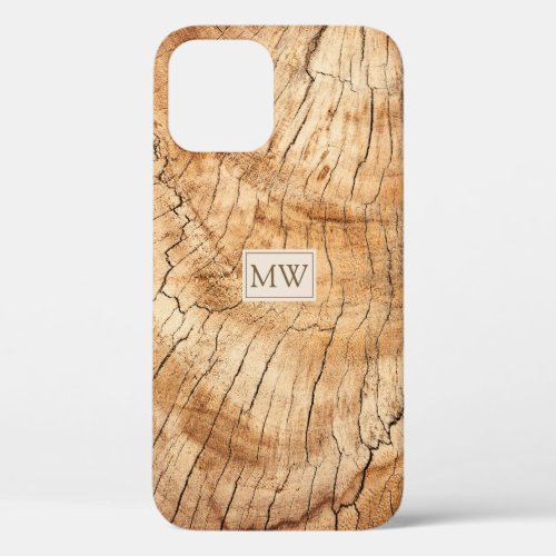 Monogram Wood Grain iPhone 12 Case