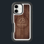 Monogram Wood Grain Timber Personalized Name iPhone 16 Case<br><div class="desc">Monogram Wood Grain Timber Personalized Name iPhone 16 Case features your monogram and personalized name on a wooden background. Perfect gift for him or her for birthday,  Christmas,  holidays,  Father's Day and more. Created by Evco Studio www.zazzle.com/store/evcostudio</div>