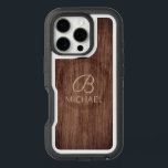 Monogram Wood Grain Timber Personalized Name iPhone 16 Pro Case<br><div class="desc">Monogram Wood Grain Timber Personalized Name iPhone 16 Pro Case features your monogram and personalized name on a wooden background. Perfect gift for him or her for birthday,  Christmas,  holidays,  Father's Day and more. Created by Evco Studio www.zazzle.com/store/evcostudio</div>