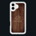 Monogram Wood Grain Timber Personalized Name iPhone 16 Plus Case<br><div class="desc">Monogram Wood Grain Timber Personalized Name iPhone 16 Plus Case features your monogram and personalized name on a wooden background. Perfect gift for him or her for birthday,  Christmas,  holidays,  Father's Day and more. Created by Evco Studio www.zazzle.com/store/evcostudio</div>
