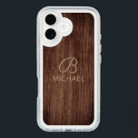 Monogram Wood Grain Timber Personalized Name iPhone 16 Case<br><div class="desc">Monogram Wood Grain Timber Personalized Name iPhone 16 Case features your monogram and personalized name on a wooden background. Perfect gift for him or her for birthday,  Christmas,  holidays,  Father's Day and more. Created by Evco Studio www.zazzle.com/store/evcostudio</div>