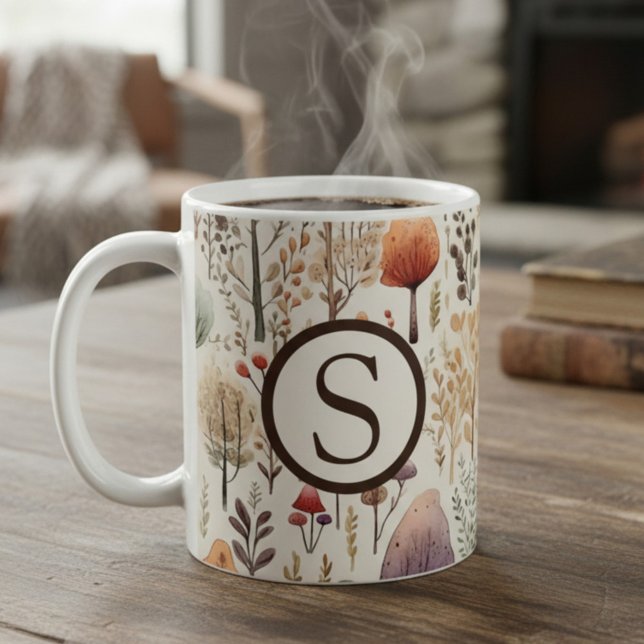 Monogram Woodland Cozy Cabin Coffee Mug (Creator Uploaded)